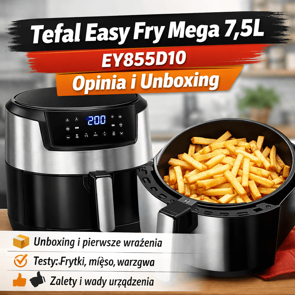 Tefal Easy Fry Mega 7,5L – opinia po unboxingu i pierwszych testach
